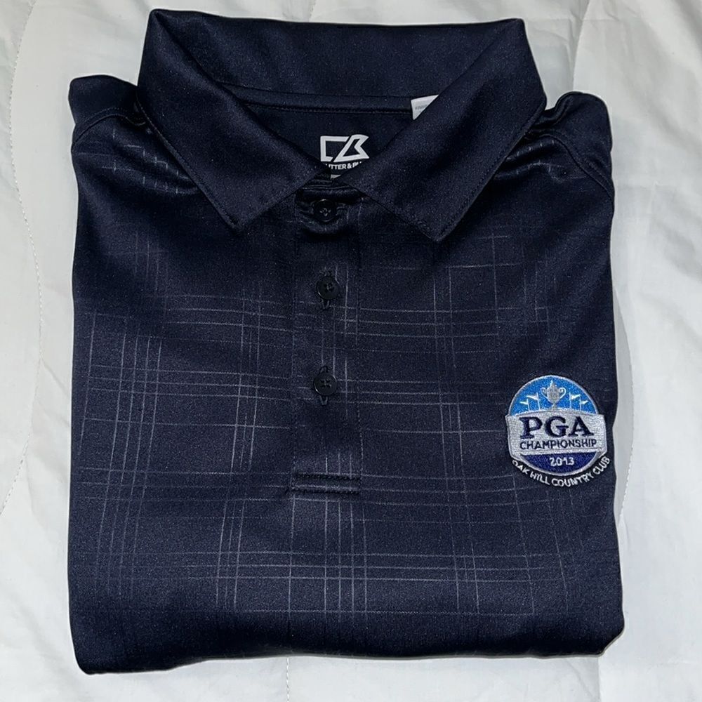 Blue 2013 PGA Championship Oak Hill country club golf polo shirt M Jason Dufner